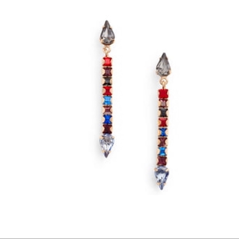 Colorful crystal drop earrings